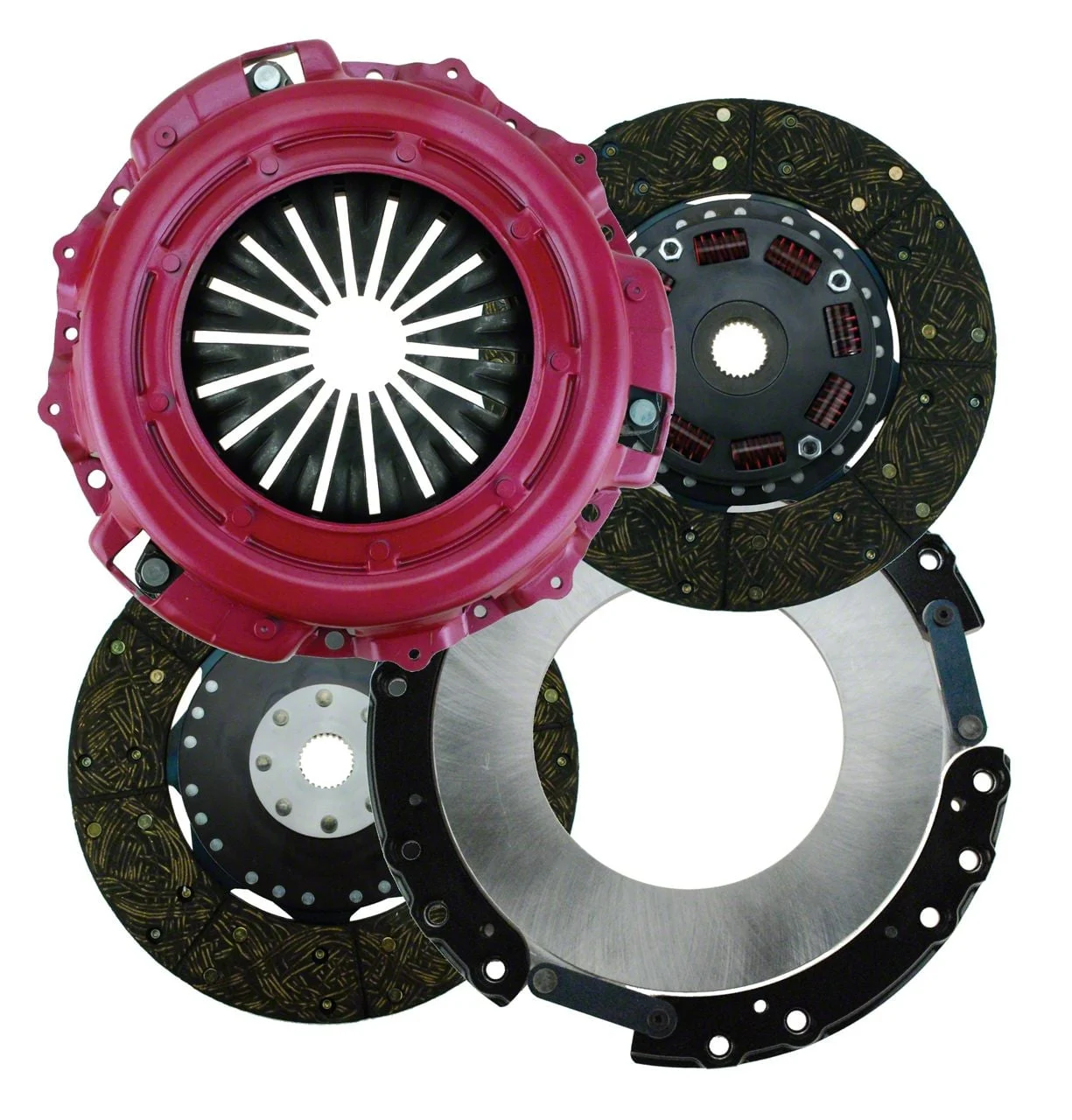 RAM Clutches Concept 10.5 300 Series 900HP Organic Dual Disc Clutch Kit; 23-Spline (11-17 Mustang GT)