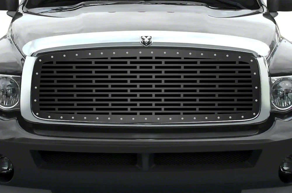 1-Piece Steel Upper Grille Insert; Bricks (03-05 RAM 2500)
