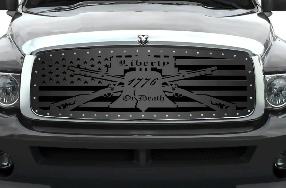1-Piece Steel Upper Grille Insert; Liberty Or Death (03-05 RAM 2500)