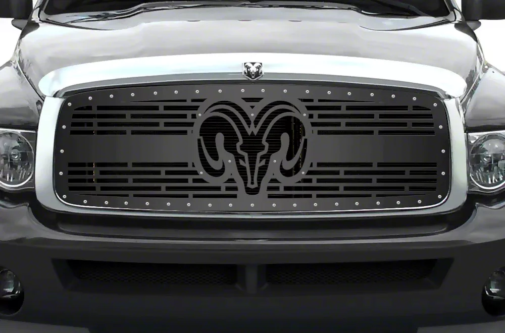 1-Piece Steel Upper Grille Insert; RAM Head V2 (03-05 RAM 2500)