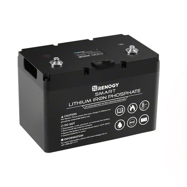 12V 100Ah Smart Lithium Iron Phosphate Battery with Self-Heating Function