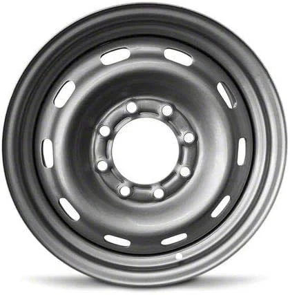 10-Slot Replica Steel Silver 8-Lug Wheel; 17x7.5; 45mm Offset (10-18 RAM 3500 SRW)