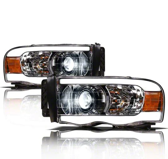 LMX Series LED Projector Headlights; Chrome Housing; Clear Lens (03-05 RAM 3500)