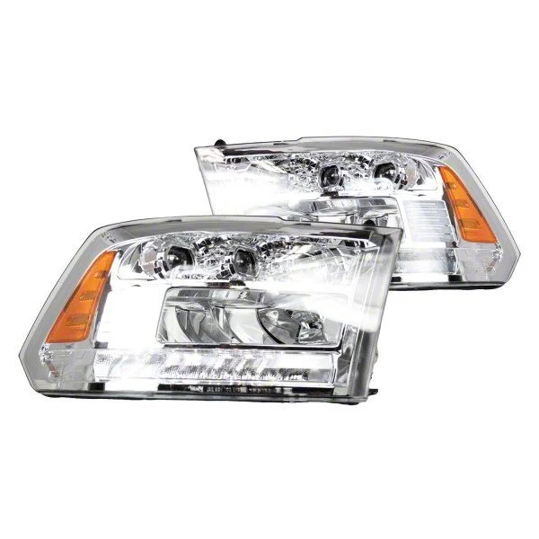 Renegade Series Full LED High/Low Beam Sequential Headlights; Chrome Housing; Clear Lens (13-18 RAM 3500)