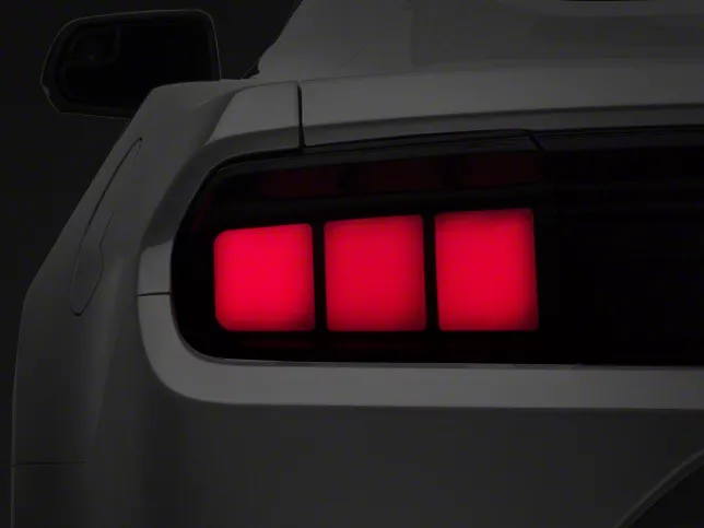 Raxiom Profile LED Tail Lights; Gloss Black Housing; Red Lens (15-23 Mustang)
