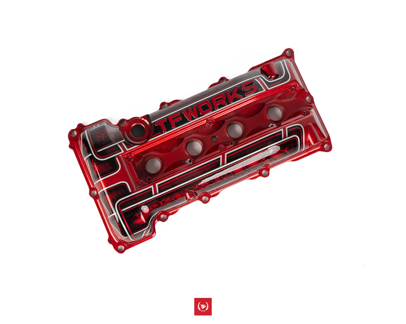 TF-Works S13.4 SR20DET Hybrid Valve Cover - Hand-Striped Edition "Red Giraffe"