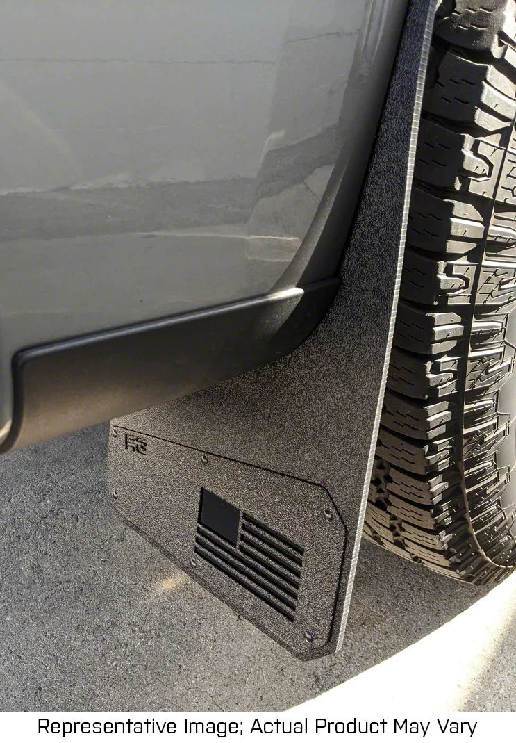 Merica Mud Flaps; Rear; Blue (15-19 Sierra 3500 HD SRW)