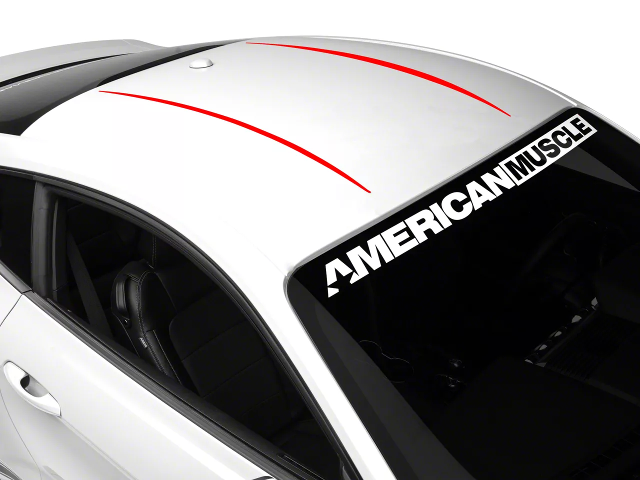 SEC10 Roof Accent Stripes; Red (15-26 Mustang Fastback)