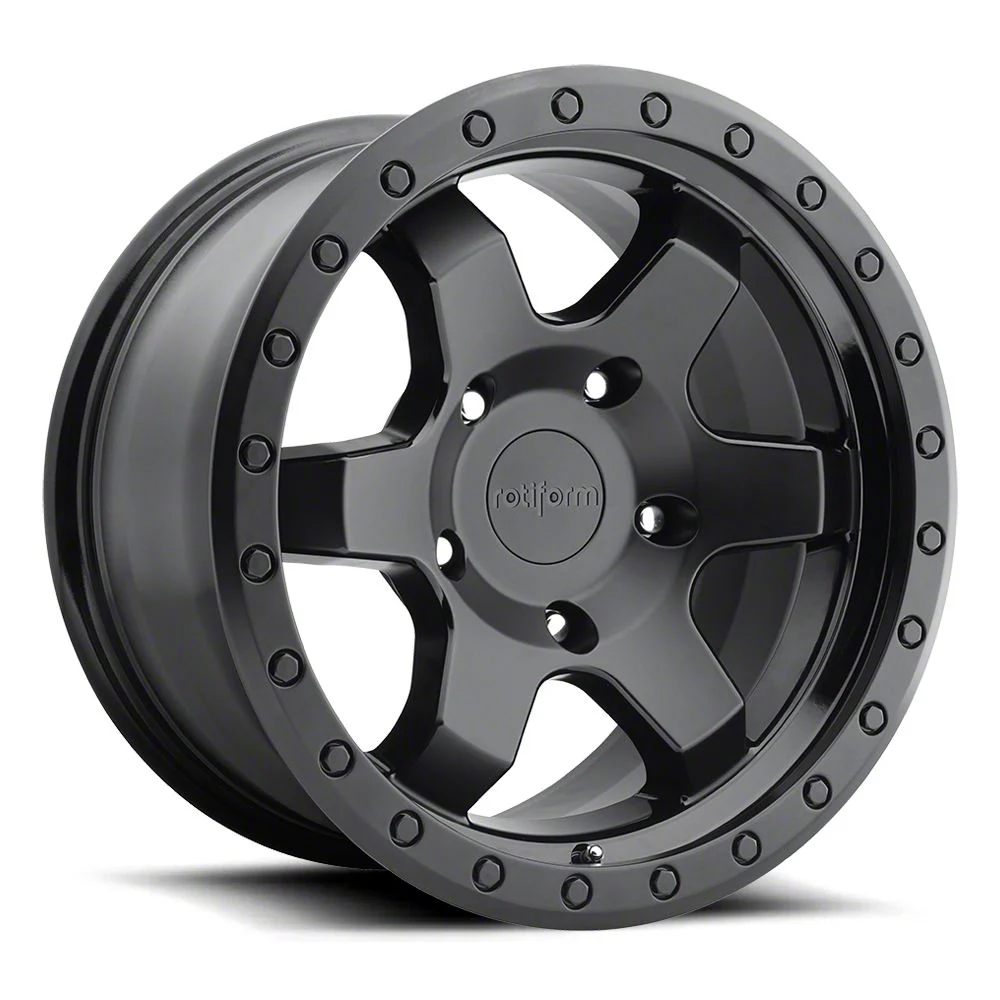 Rotiform Six Matte Black 6-Lug Wheel; 17x9; 1mm Offset (15-20 Yukon)
