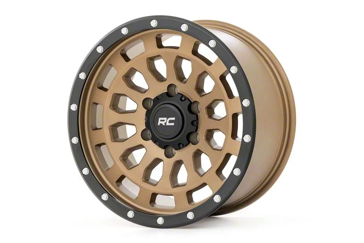 Rough Country 87 Series Simulated Beadlock Bronze 6-Lug Wheel; 17x8.5; 0mm Offset (14-18 Sierra 1500)