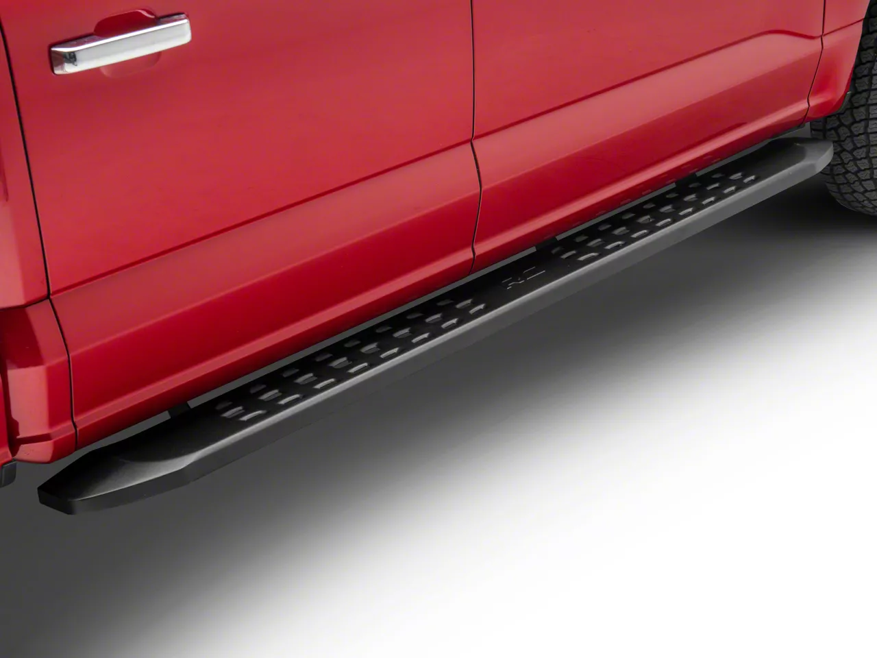Rough Country RPT2 Running Boards; Matte Black (15-26 F-150 SuperCrew)
