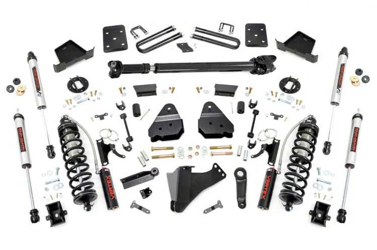 Rough Country Suspension 6-Inch Coil-Over Conversion Suspension Lift Kit with Front Driveshaft and V2 Monotube Shocks (17-22 4WD 6.7L Powerstroke F-350 Super Duty SRW w/ 4-Inch Rear Axle & w/o Factory Overload Springs, Excluding Tremor)Find parts that fit
