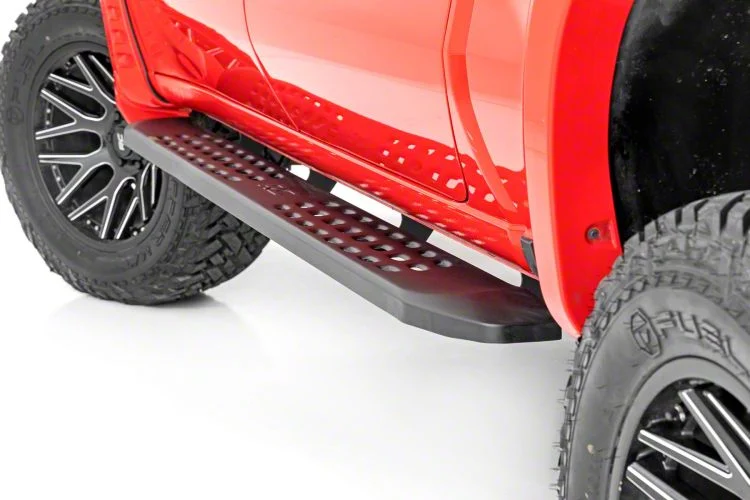 Rough Country RPT2 Running Boards; Matte Black (20-26 Sierra 2500 HD Crew Cab)