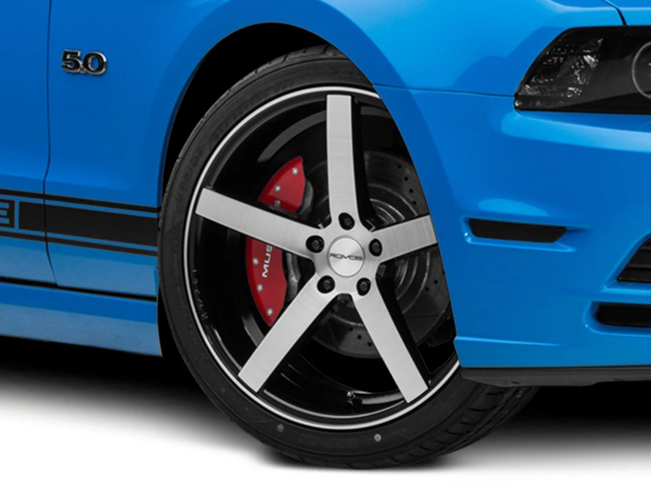 Rovos Wheels Durban Brushed Black Wheel; 20x8.5; 35mm Offset (10-14 Mustang)