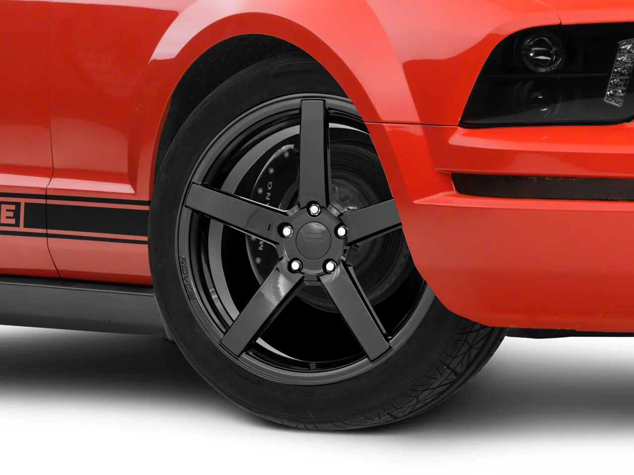 Rovos Wheels Durban Gloss Black Wheel; 19x8.5; 35mm Offset (05-09 Mustang GT, V6)