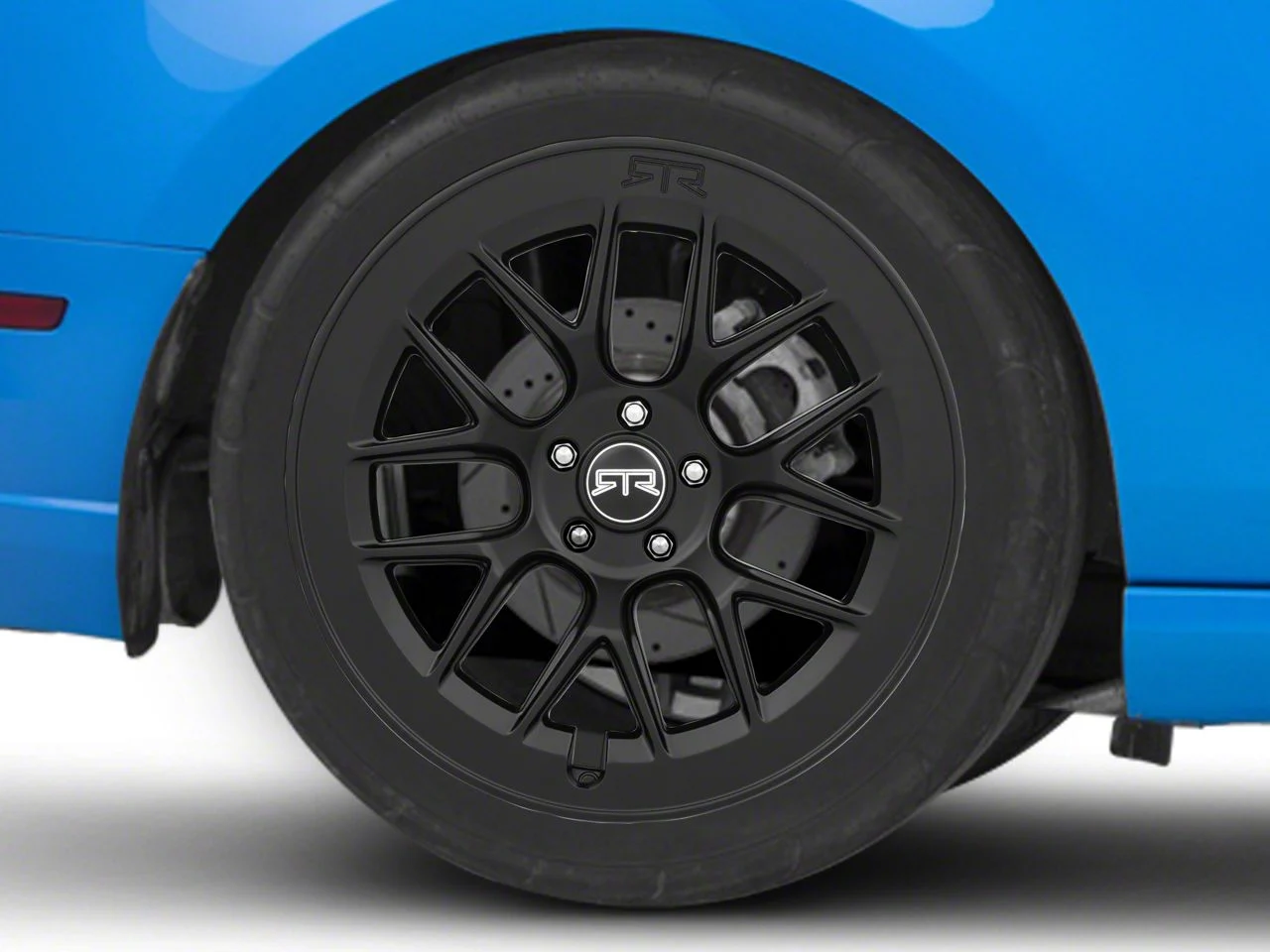 RTR Aero 7 Satin Black Wheel; Rear Only; 20x10.5; 45mm Offset (10-14 Mustang)
