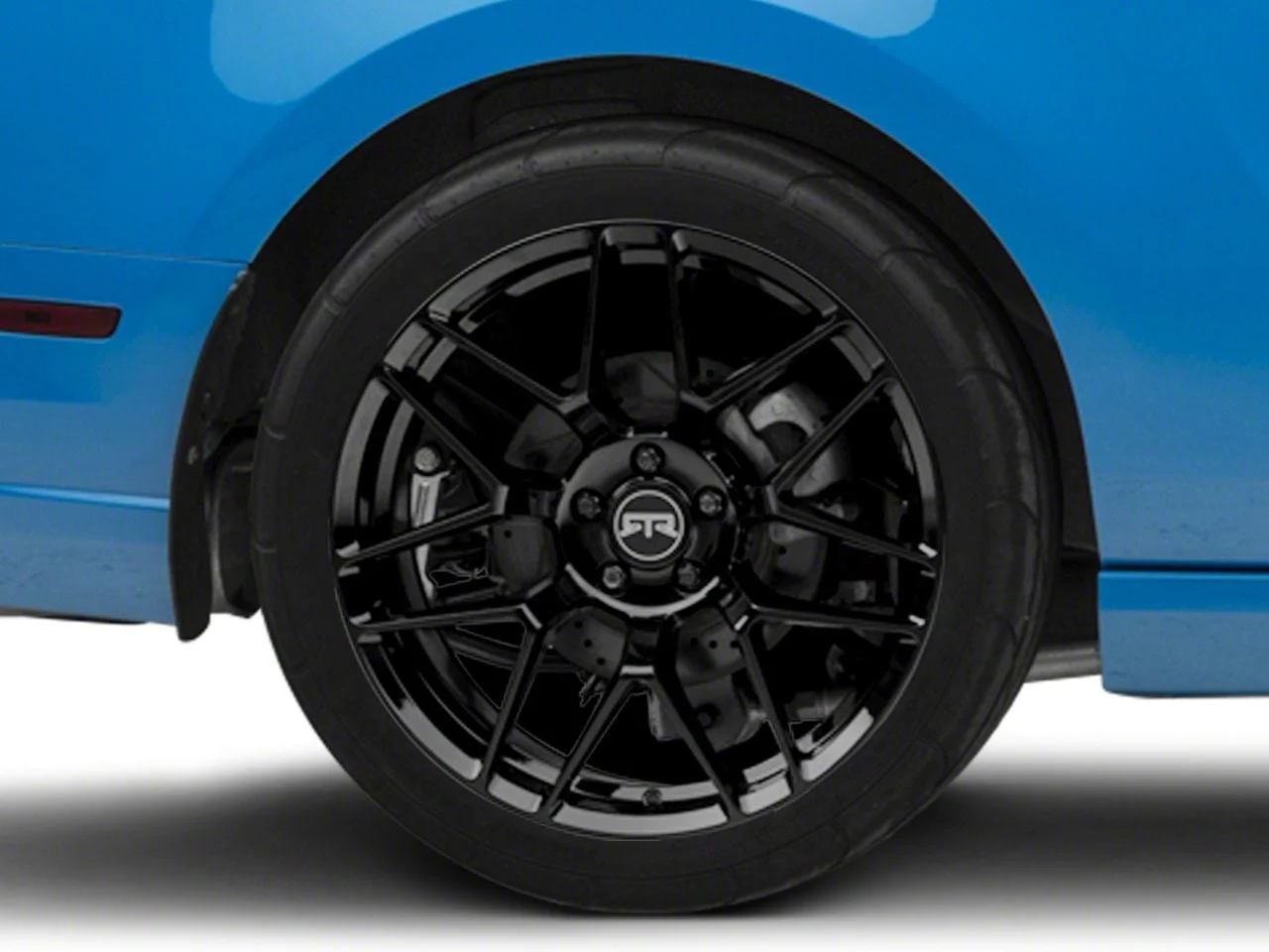 RTR Tech 7 Gloss Black Wheel; Rear Only; 20x10.5; 45mm Offset (10-14 Mustang)