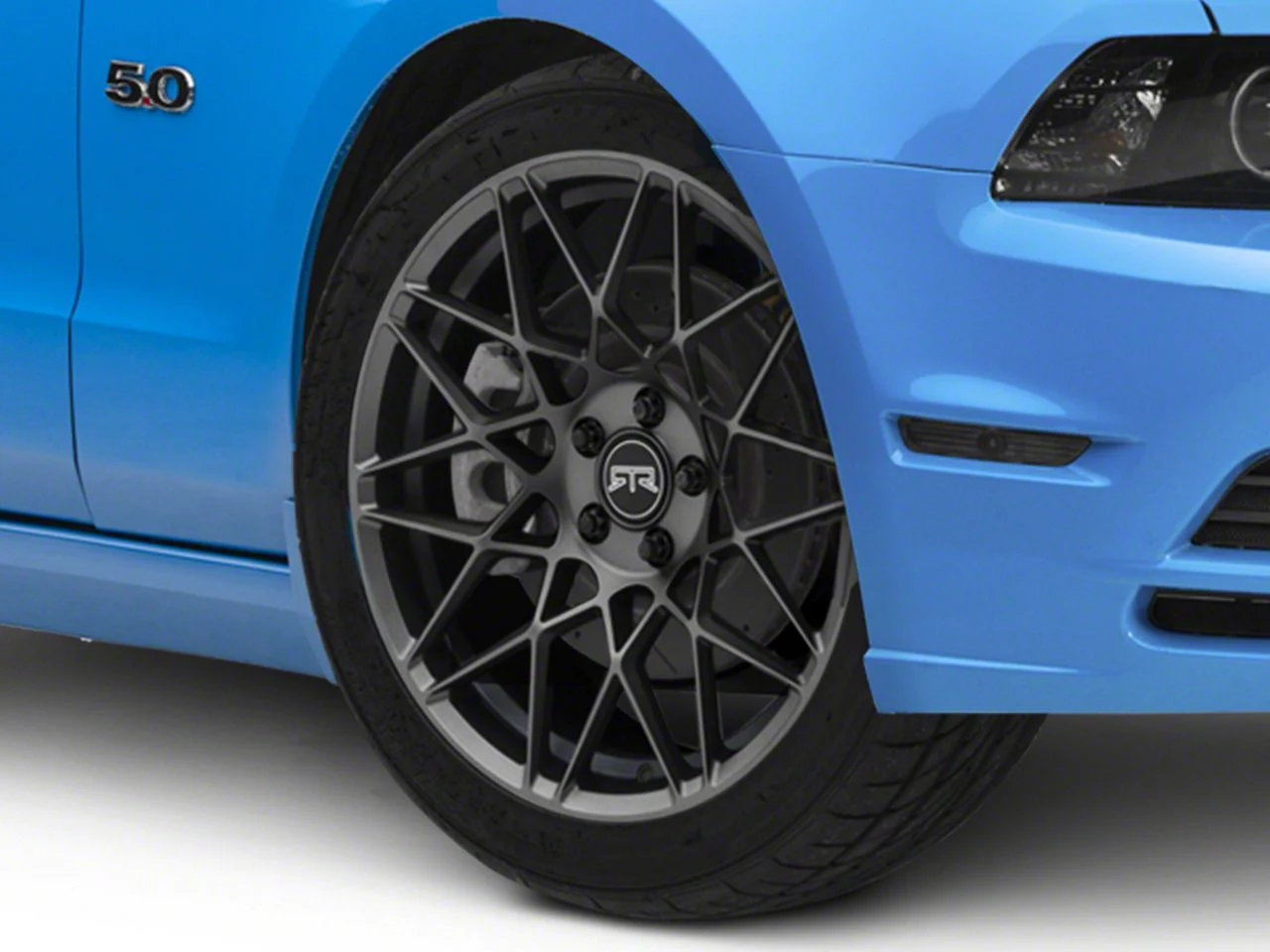 RTR Tech Mesh Satin Charcoal Wheel; 19x9.5; 33mm Offset (10-14 Mustang GT w/o Performance Pack, V6)