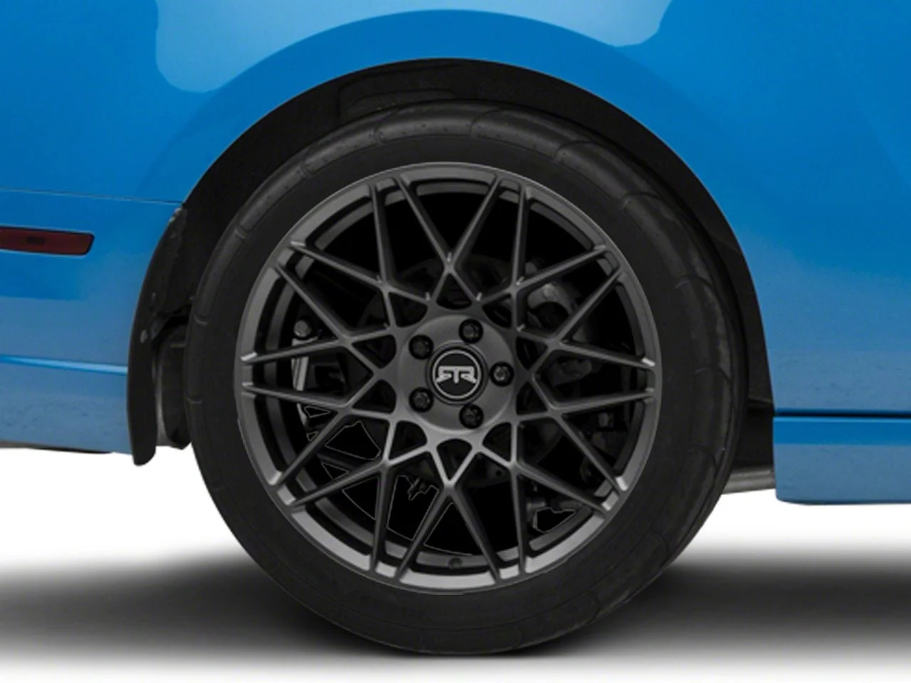 RTR Tech Mesh Satin Charcoal Wheel; Rear Only; 20x10.5; 45mm Offset (10-14 Mustang)