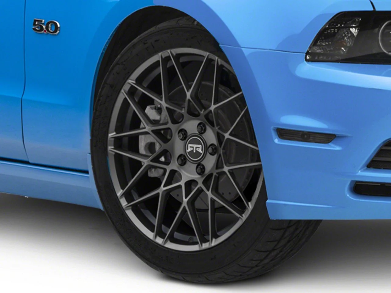 RTR Tech Mesh Satin Charcoal Wheel; 20x9.5; 33mm Offset (10-14 Mustang GT w/o Performance Pack, V6)