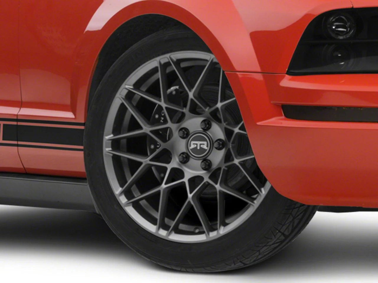 RTR Tech Mesh Satin Charcoal Wheel; 19x9.5; 33mm Offset (05-09 Mustang GT, V6)