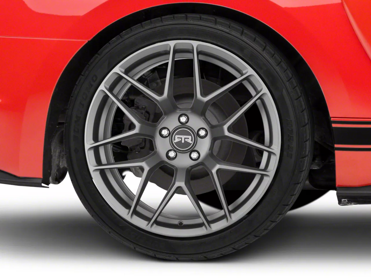 RTR Tech 7 Satin Charcoal Wheel; Rear Only; 20x10.5; 45mm Offset (15-23 Mustang GT, EcoBoost, V6)