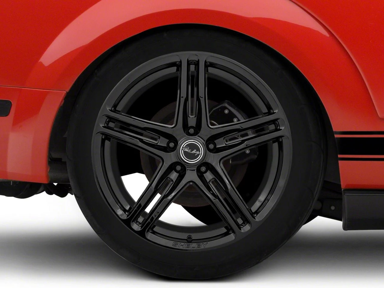 Carroll Shelby Wheels CS14 Gloss Black Wheel; Rear Only; 20x11; 50mm Offset (05-09 Mustang)