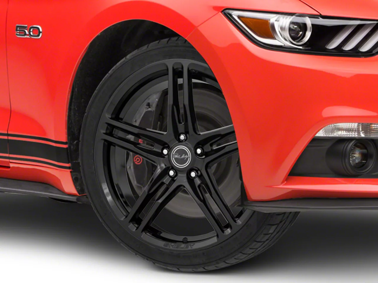 Carroll Shelby Wheels CS14 Gloss Black Wheel; 20x9.5; 40mm Offset (15-23 Mustang GT, EcoBoost, V6)