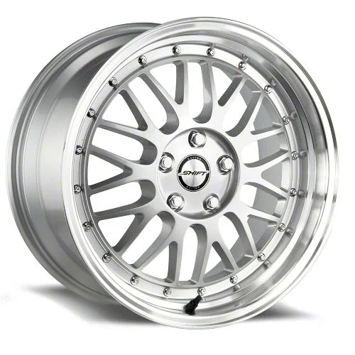 Shift Formula Brushed Silver Wheel; 20x8.5; 15mm Offset (08-23 RWD Challenger, Excluding Widebody)
