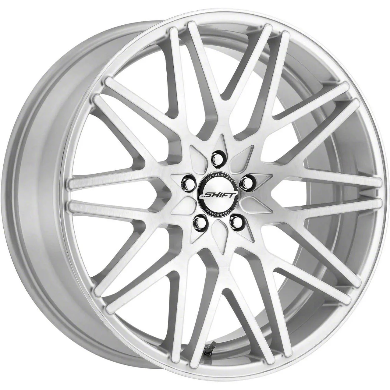 Shift Formula Brushed Silver Wheel; Rear Only; 20x10; 15mm Offset (08-23 RWD Challenger, Excluding Widebody)