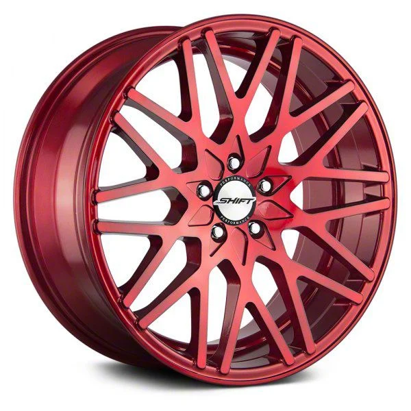 Shift Formula Candy Red Wheel; 20x8.5; 15mm Offset (08-23 RWD Challenger, Excluding Widebody)