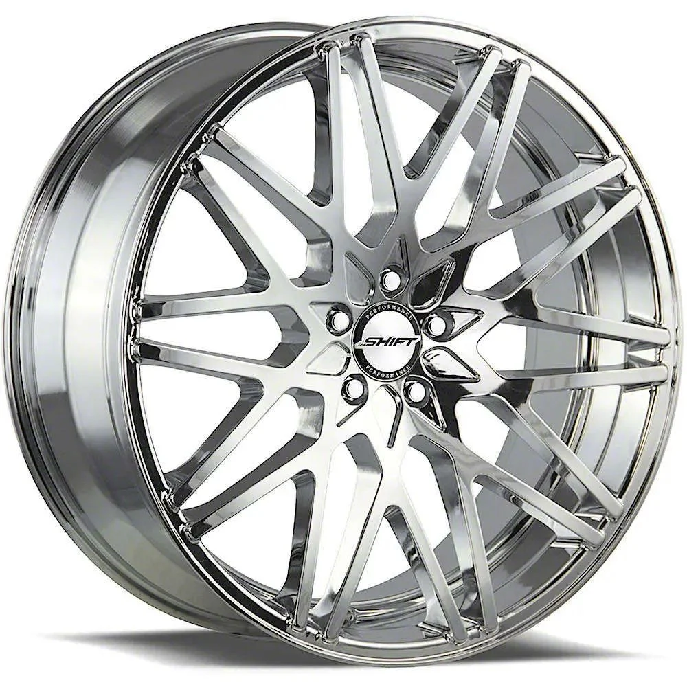 Shift Formula Chrome Wheel; Rear Only; 20x10; 15mm Offset (08-23 RWD Challenger, Excluding Widebody)