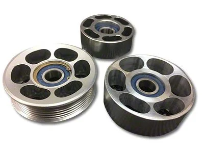 SHR Tru-Billet Idler Pulleys; Silver Anodized (11-12 Mustang GT500)