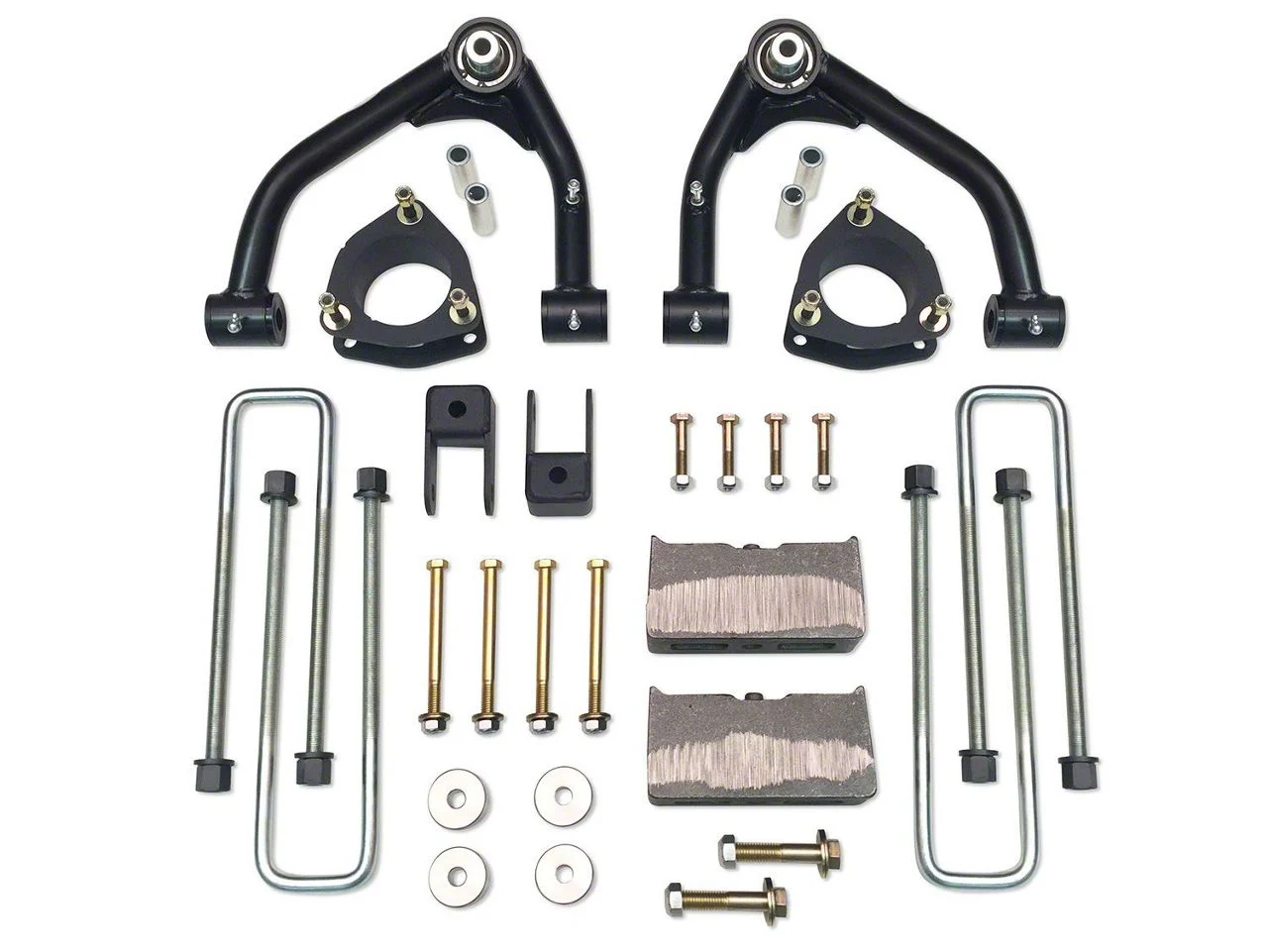 Tuff Country 4-Inch Uni-Ball Upper Control Arm Suspension Lift Kit with SX8000 Shocks (14-18 4WD Sierra 1500 w/ Stock Cast Steel Control Arms, Excluding Denali)