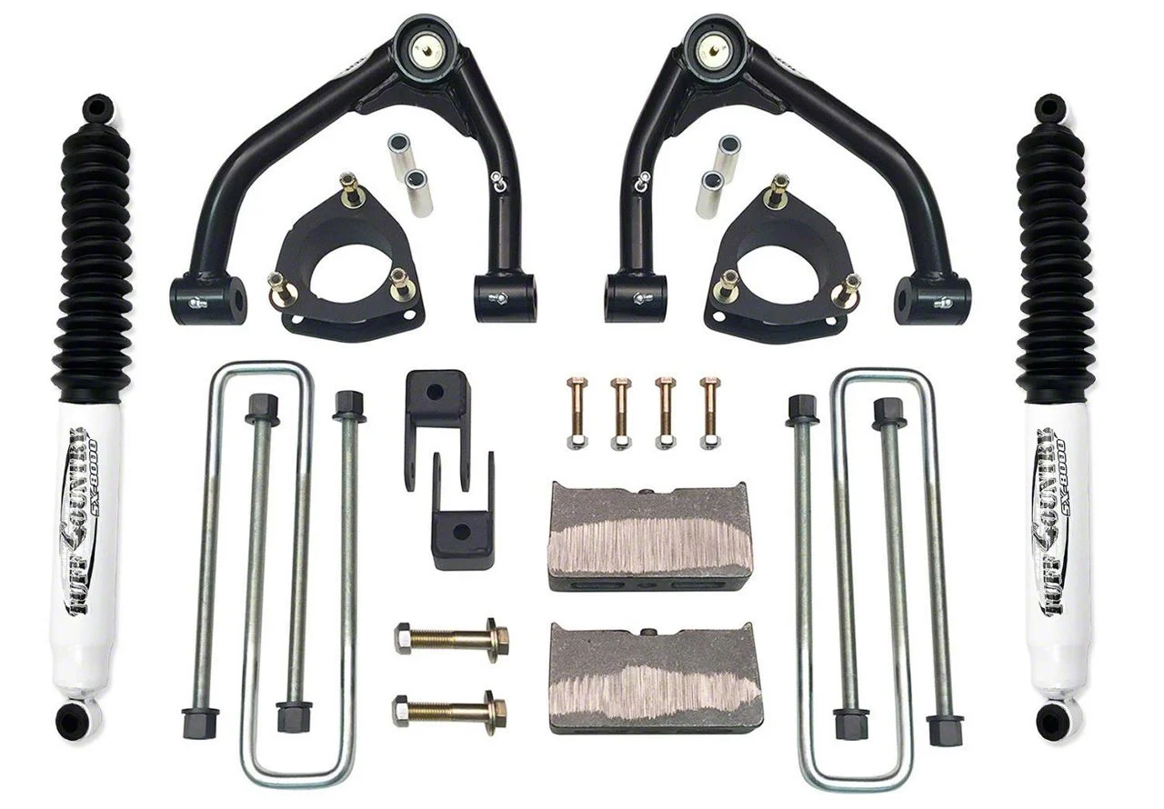 Tuff Country 4-Inch Upper Control Arm Suspension Lift Kit with SX8000 Shocks (07-18 2WD Sierra 1500 w/ Stock Cast Steel Control Arms)