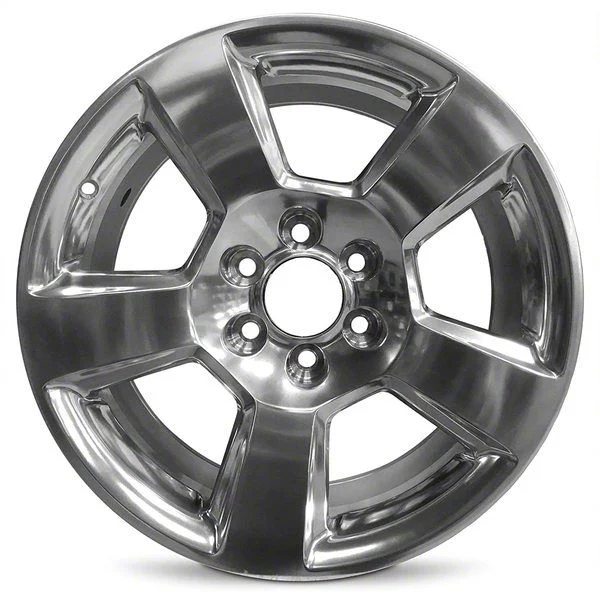 5-Spoke Replica Aluminum Polished 6-Lug Wheel; 20x9; 27mm Offset (19-26 Sierra 1500)
