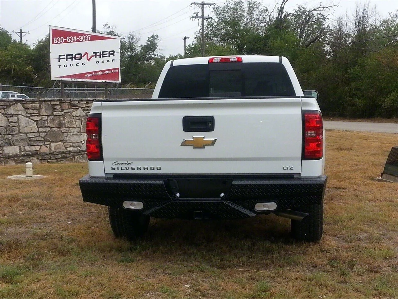 Diamond Rear Bumper; Black (11-14 Sierra 2500 HD)