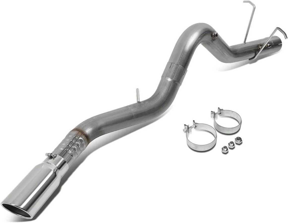 Filter-Back Single Exhaust System with Polished Tip; Side Exit (11-19 6.6L Duramax Sierra 2500 HD)