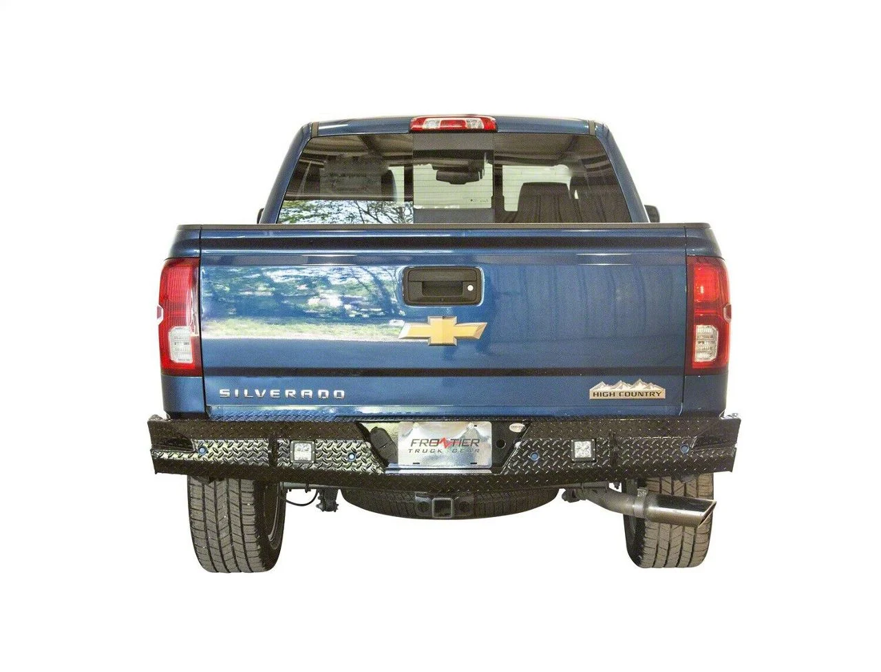 Sport Rear Bumper; Black (15-19 Sierra 2500 HD)