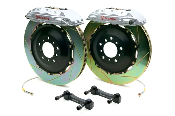 Brembo GT Silver Front Drilled Brake Kit 355x32mm - 07-08 Infiniti G35 / 08-13 G37, 09-16 Nissan 370Z