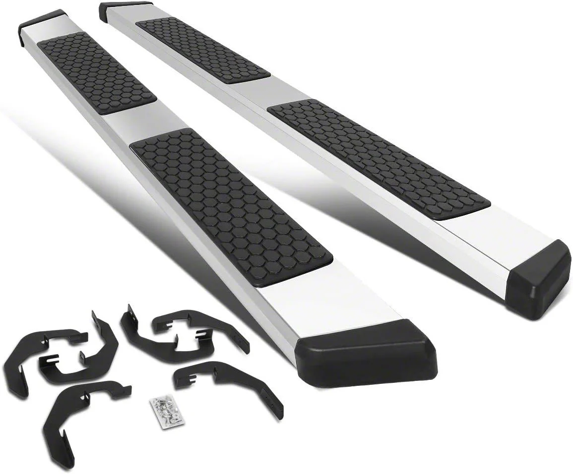 5-Inch Running Boards; Stainless Steel (07-19 6.0L Silverado 2500 HD Extended/Double Cab)