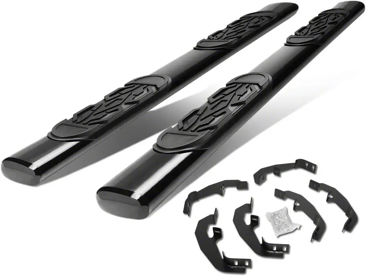6-Inch Running Boards; Black (20-26 Silverado 2500 HD Double Cab)