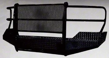 HD Front Bumper with Grille Guard; Black (15-19 Silverado 3500 HD)
