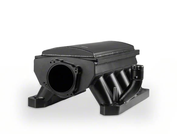 Sniper EFI Hi-Ram Fabricated Intake Manifold with 90mm Dual TB Opening and Fuel Rail Kit; Black (06-20 V8 HEMI Charger, Excluding 6.2L HEMI)