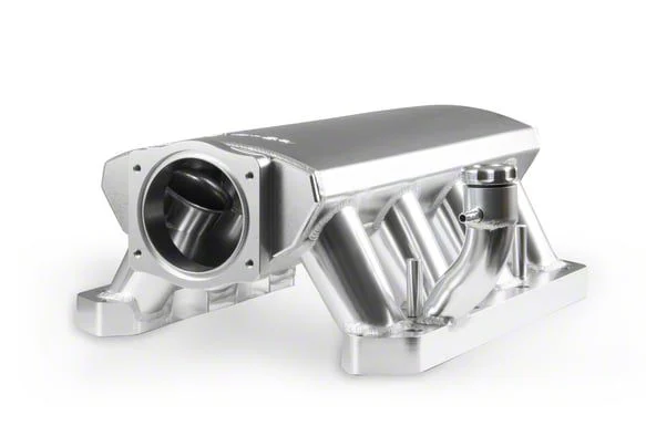 Sniper EFI Hi-Ram Sheet Metal Fabricated Intake Manifold with 92mm TB Opening and Fuel Rail Kit; Silver (06-20 V8 HEMI Charger, Excluding 6.2L HEMI)