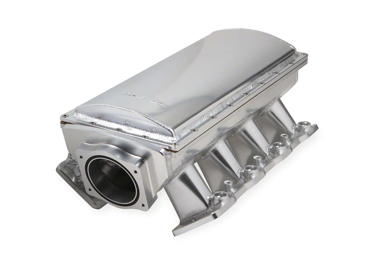 Sniper Hi-Ram EFI Fabricated Intake Manifold with 90mm TB Opening; Silver (08-13 6.2L Corvette C6)