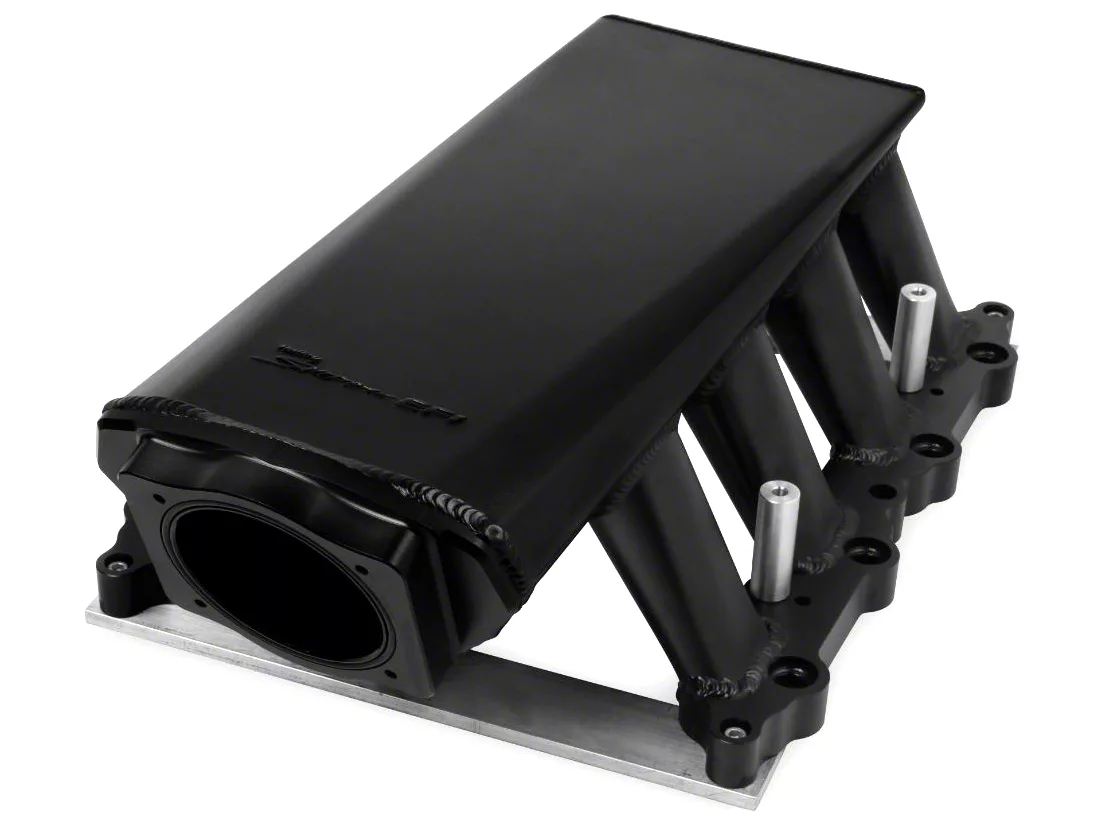 Holley EFI EFI Hi-Ram Fabricated Intake Manifold with 90mm TB Opening and Fuel Rail Kit; Black (11-14 Mustang GT)