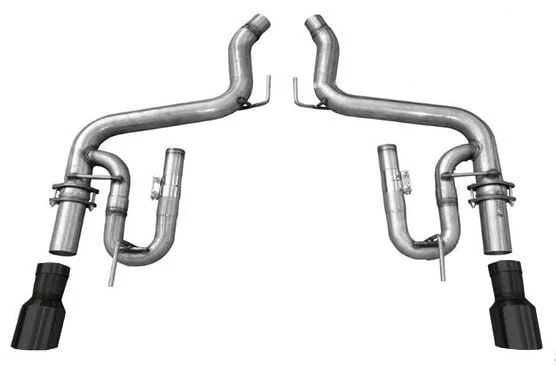 Muffler Delete Axle-Back Exhaust with Black Tips (15-17 Mustang GT Fastback)