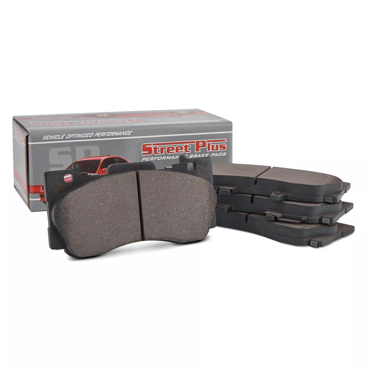 SP Performance Street Plus Semi-Metallic Brake Pads; Front Pair (12-15 Camaro ZL1; 17-24 Camaro SS w/ 6-Piston Front Calipers)