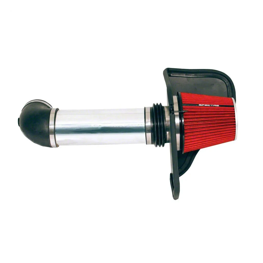 Spectre Performance Cold Air Intake with Red Filter; Polished (08-10 6.1L HEMI Challenger)